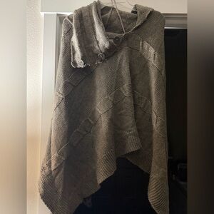 Kerisma poncho Medium/Large, boho, chunky knit, cottagecore, longline Cardigan